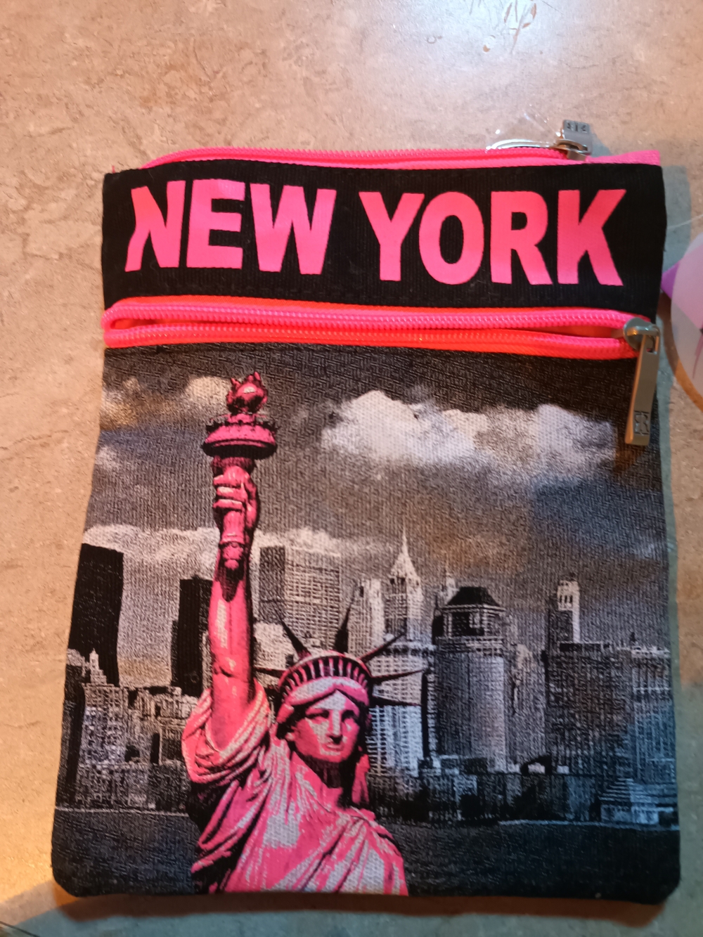 Robin Ruth Hot Pink Logo Zip Pouch
